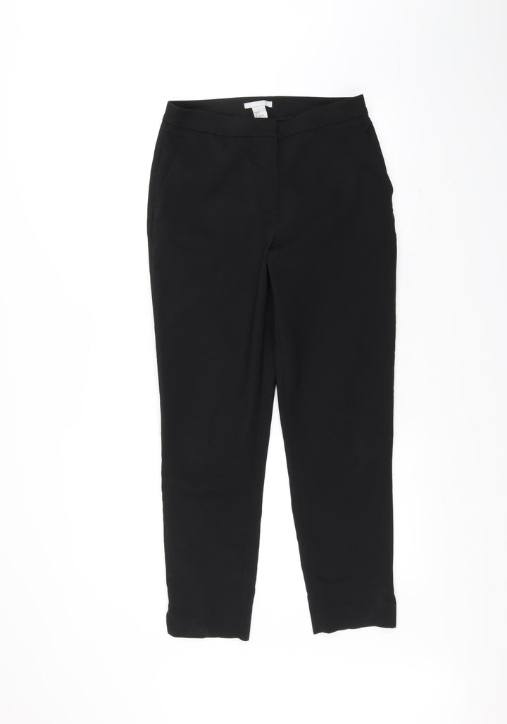 H&M Womens Black Trousers Size 6 L26 in