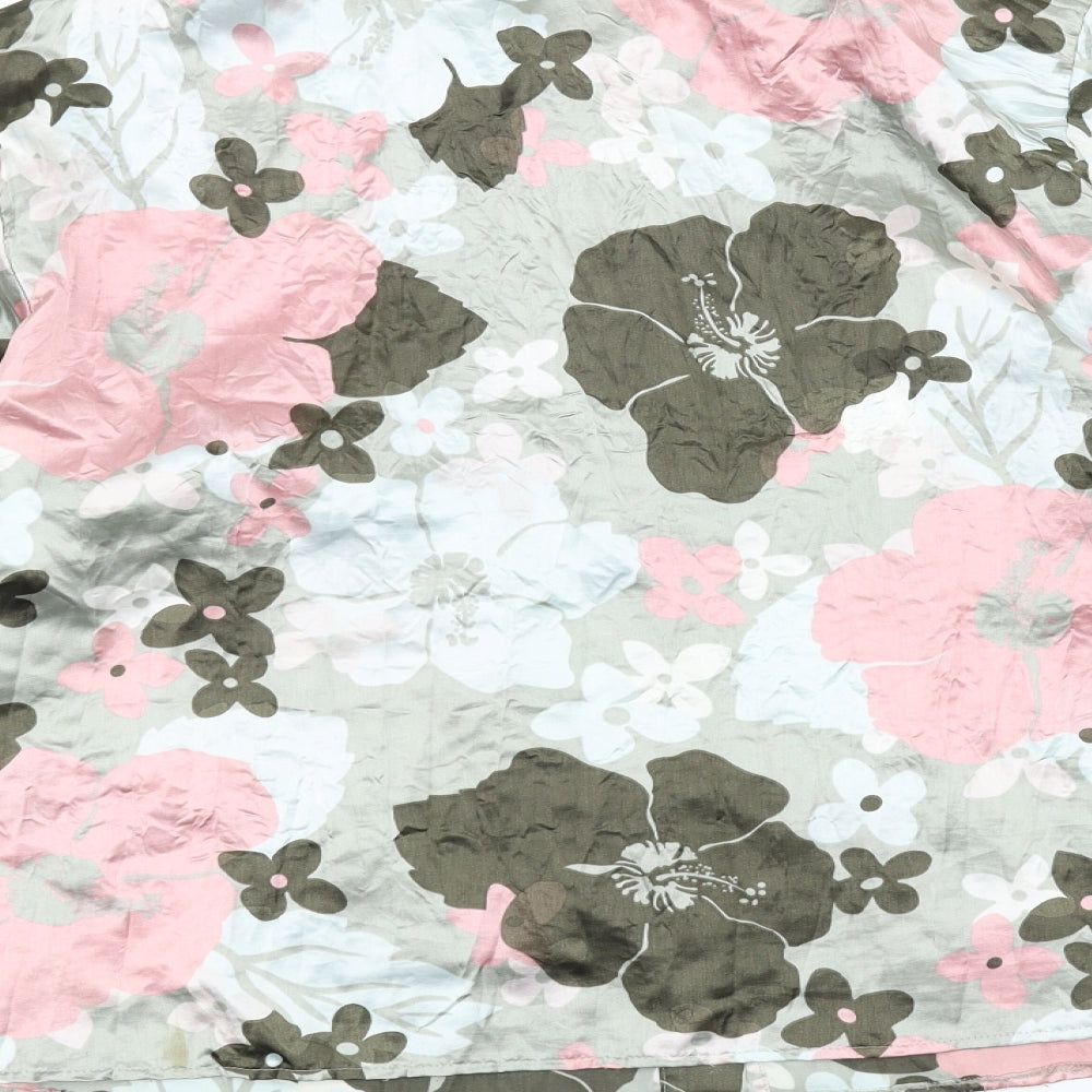 Taifun Womens Green Floral  Basic Button-Up Size 18