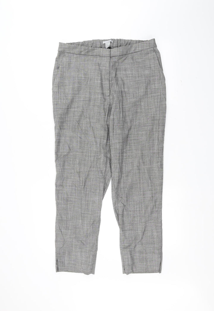 H&M Womens White Trousers Size 14 L24 in