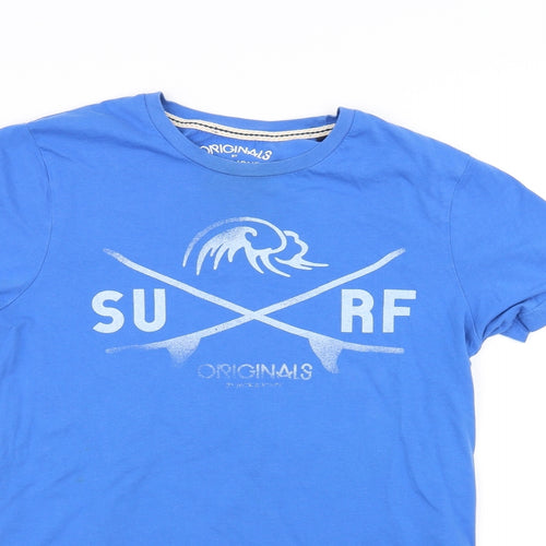 JACK & JONES Mens Blue    T-Shirt Size S