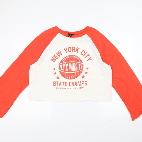 Atmosphere Womens Orange   Basic T-Shirt Size 16  - Cropped