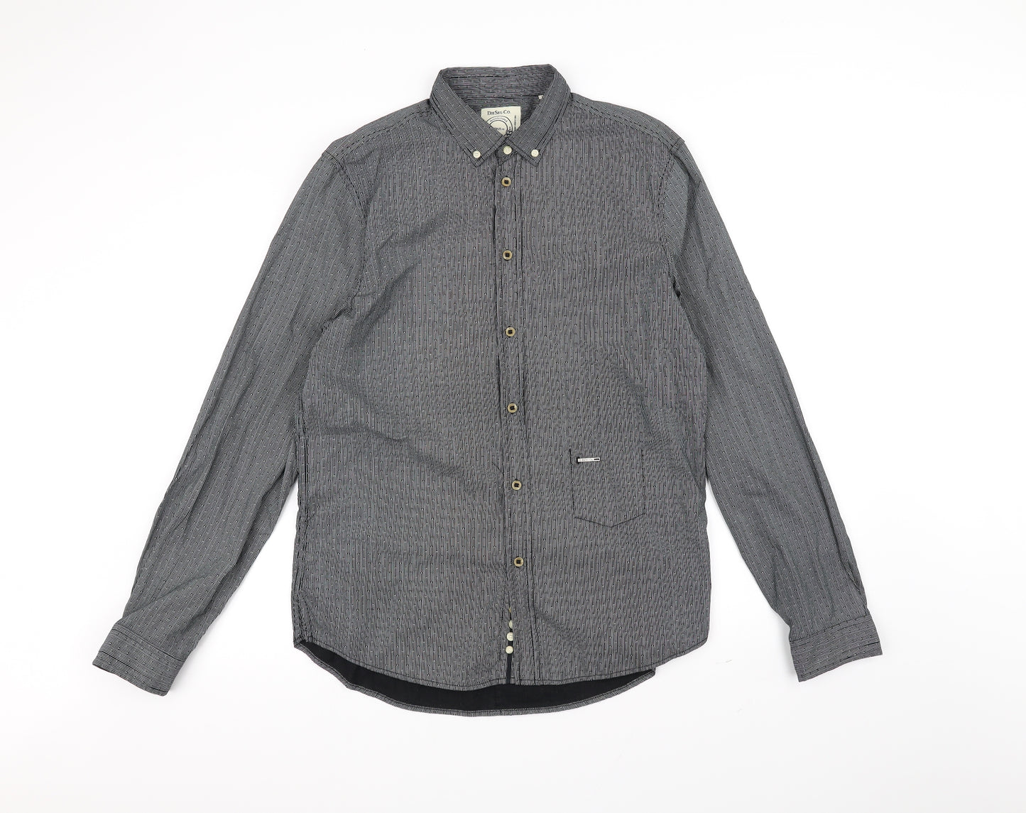 Diesel Mens Black    Dress Shirt Size XL