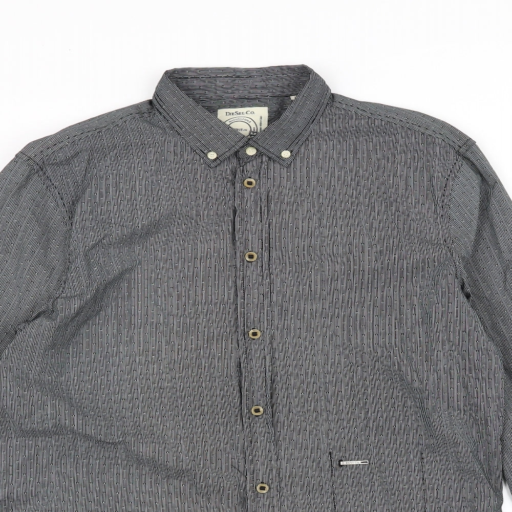 Diesel Mens Black    Dress Shirt Size XL