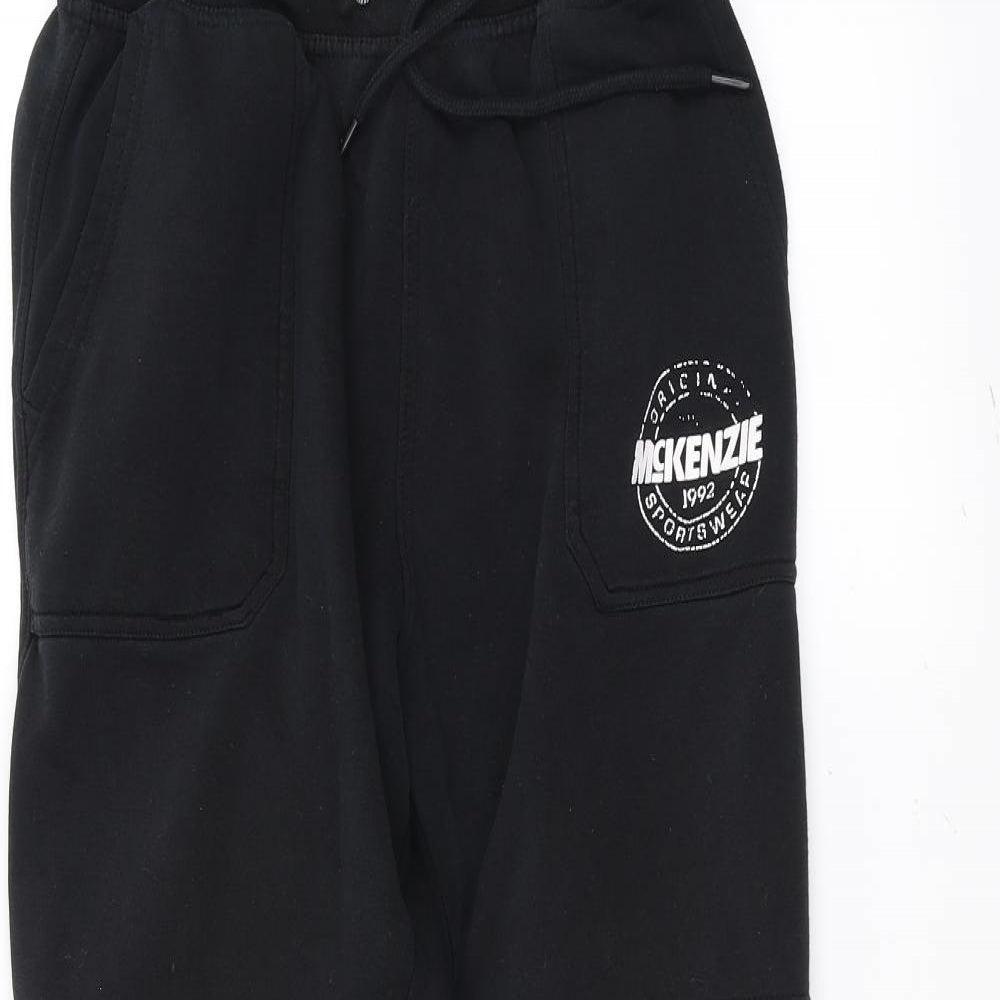 McKenzie Mens Black   Sweatpants Trousers Size L L27 in