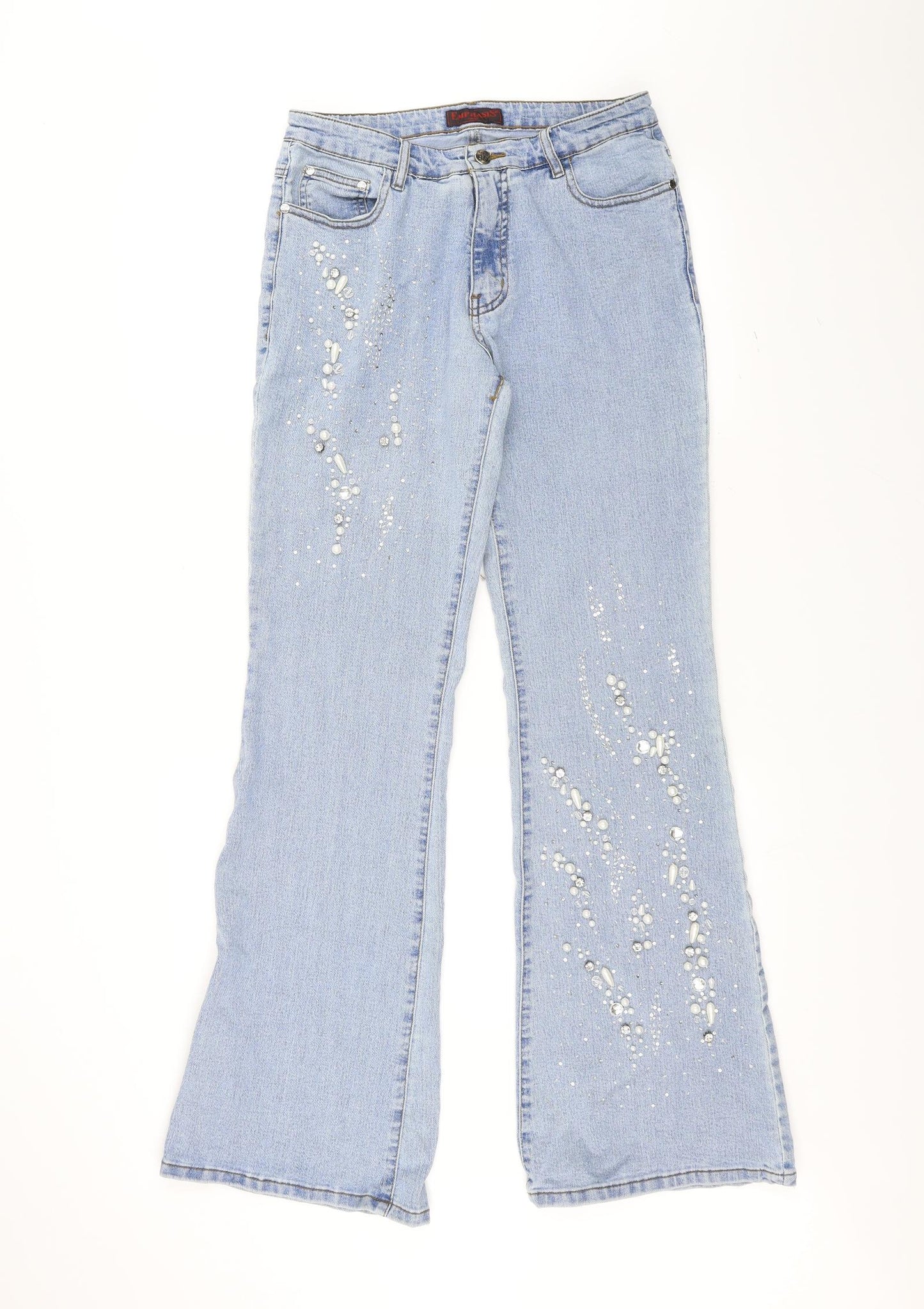 emphasis Womens Blue  Denim Bootcut Jeans Size 28 L30 in