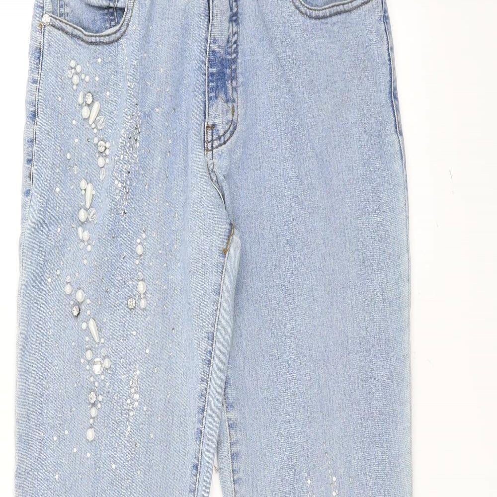 emphasis Womens Blue  Denim Bootcut Jeans Size 28 L30 in