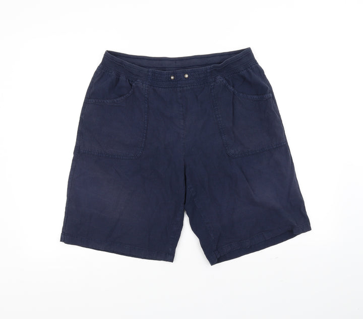 Miller Womens Blue Sweat Shorts Size 14