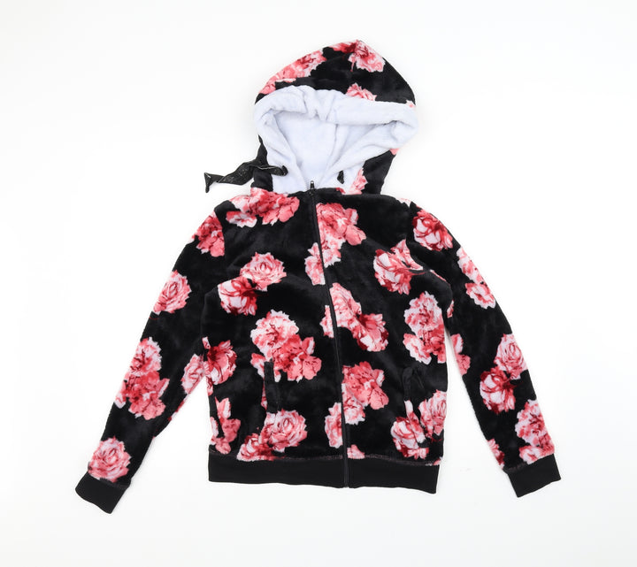Studio Womens Black Floral Jacket Size 8