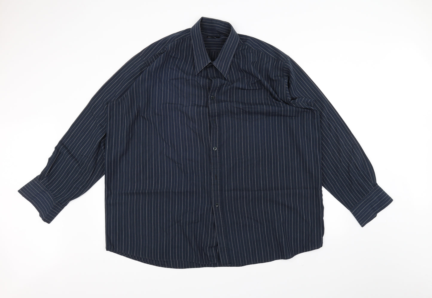 Cedar Wood State Mens Blue    Dress Shirt Size 18