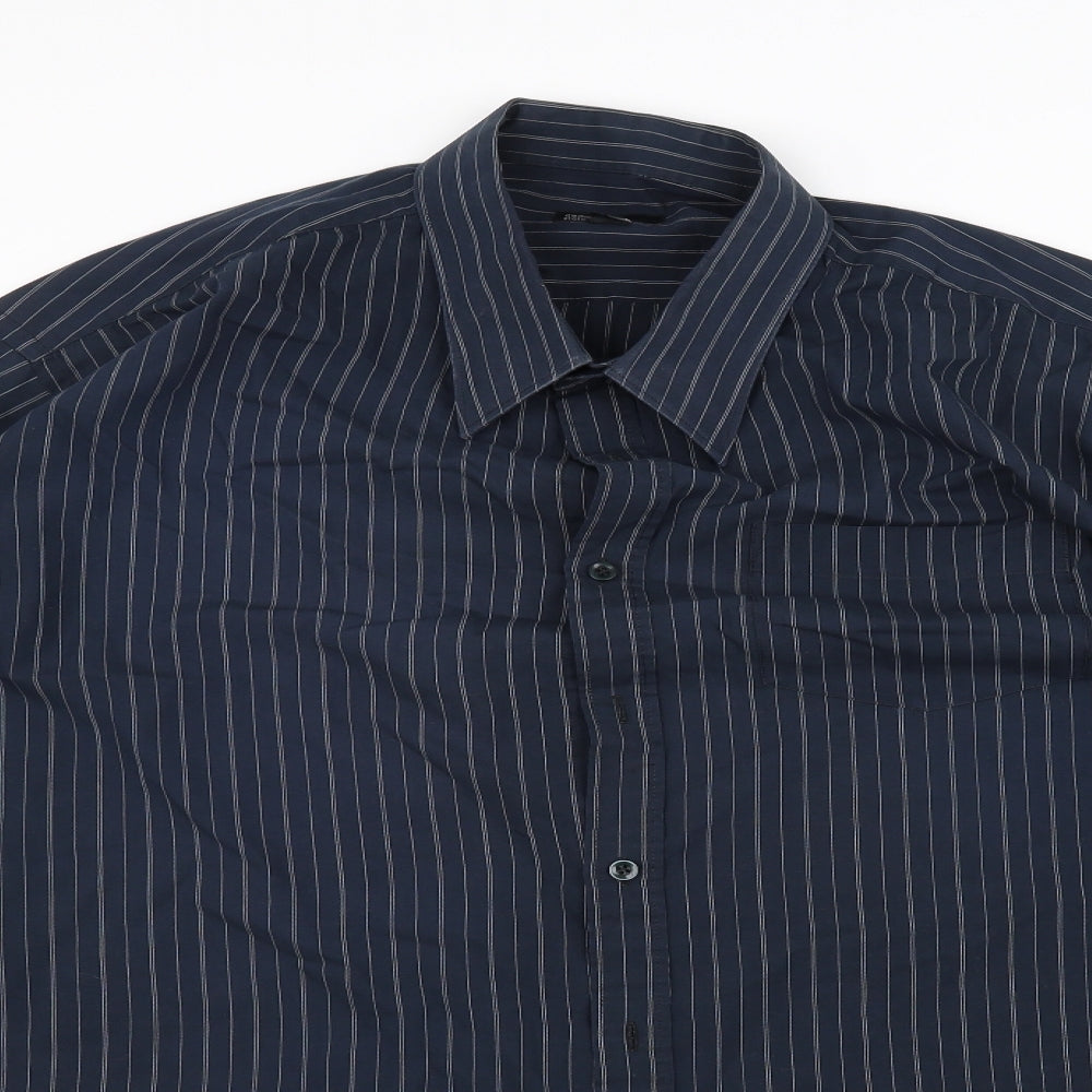 Cedar Wood State Mens Blue    Dress Shirt Size 18