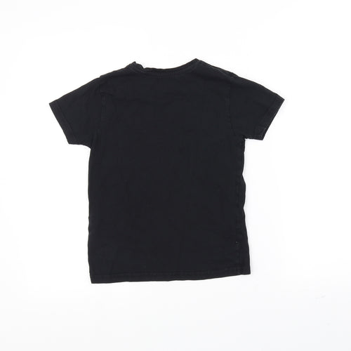 Primark Girls Black   Basic T-Shirt Size 7-8 Years
