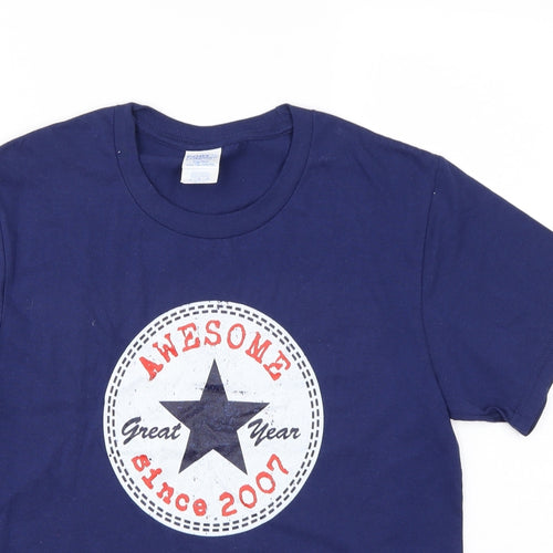 Port & Company Boys Blue   Basic T-Shirt Size 11-12 Years