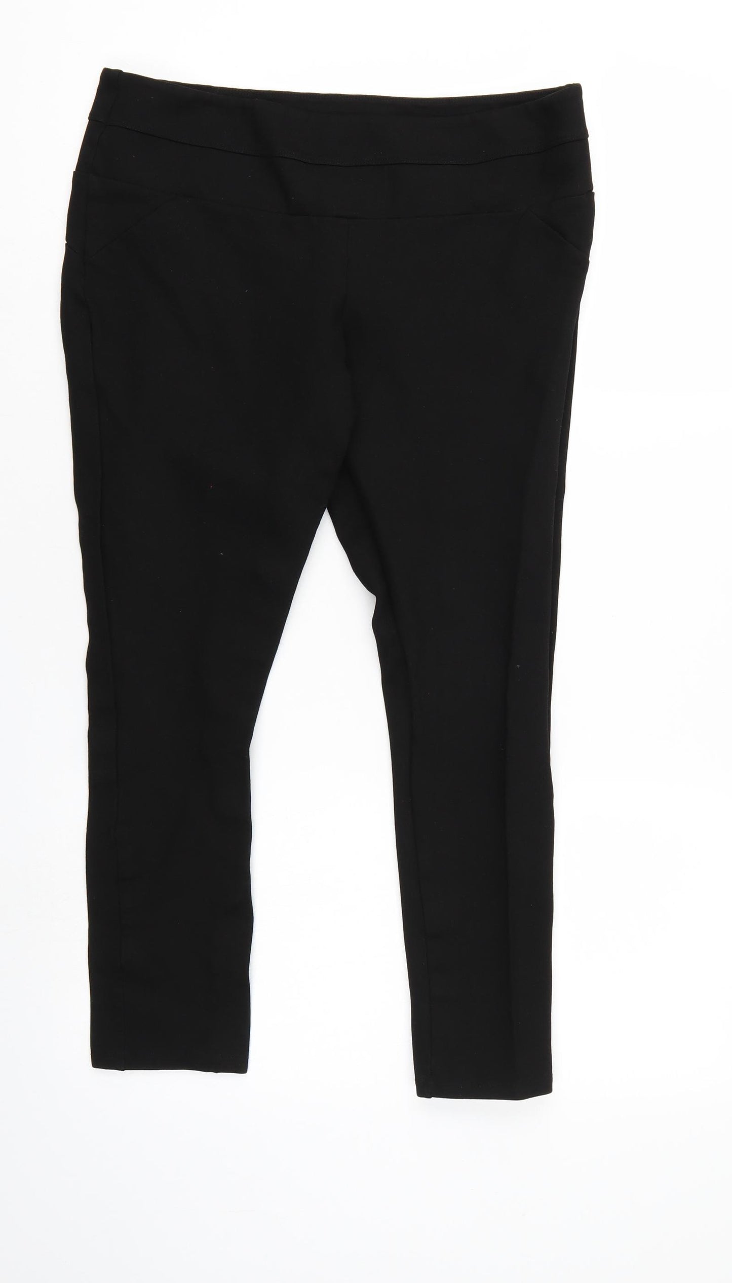 F&F Womens Black   Cropped Trousers Size 16 L24 in