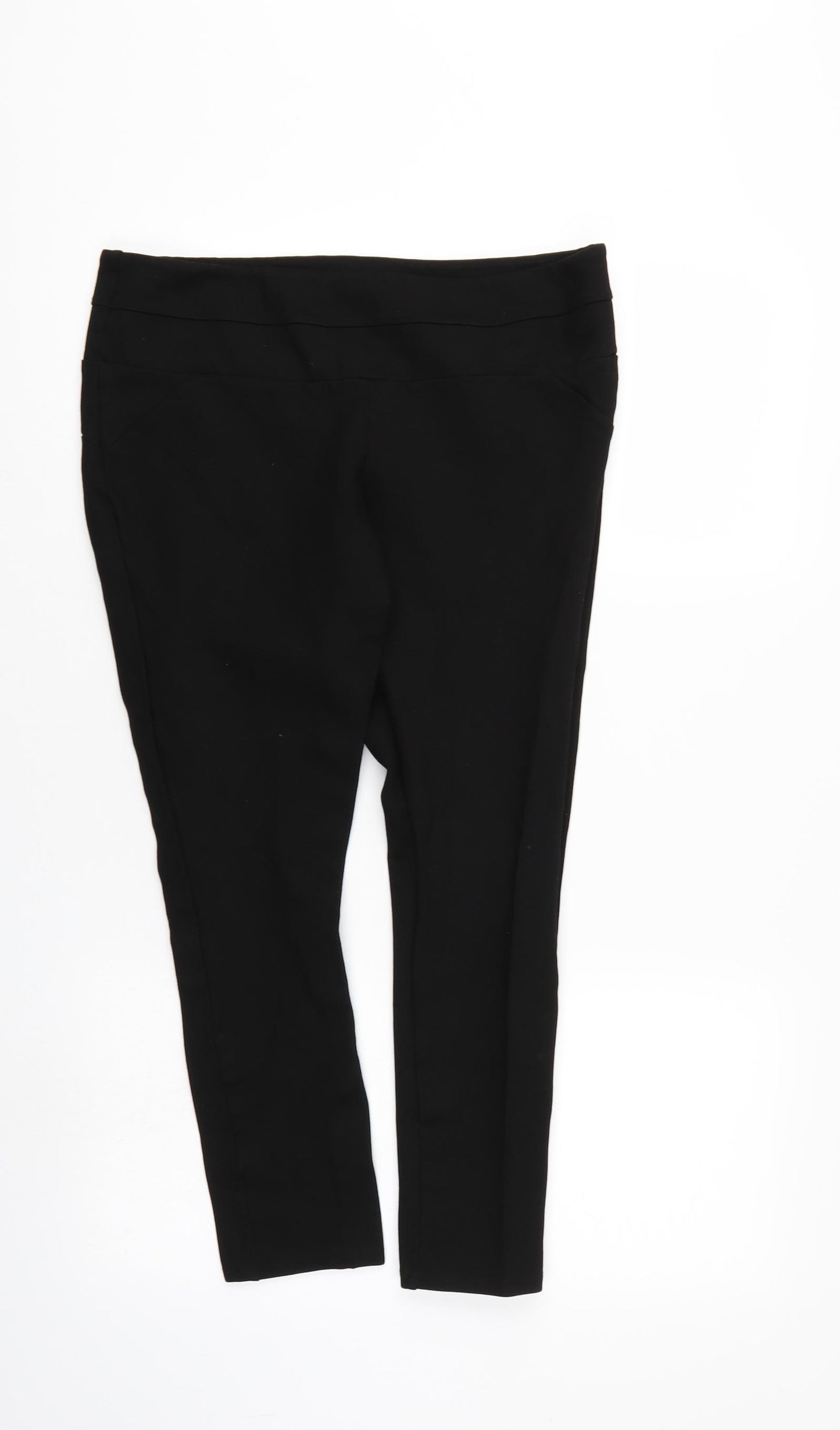 F&F Womens Black   Cropped Trousers Size 16 L24 in