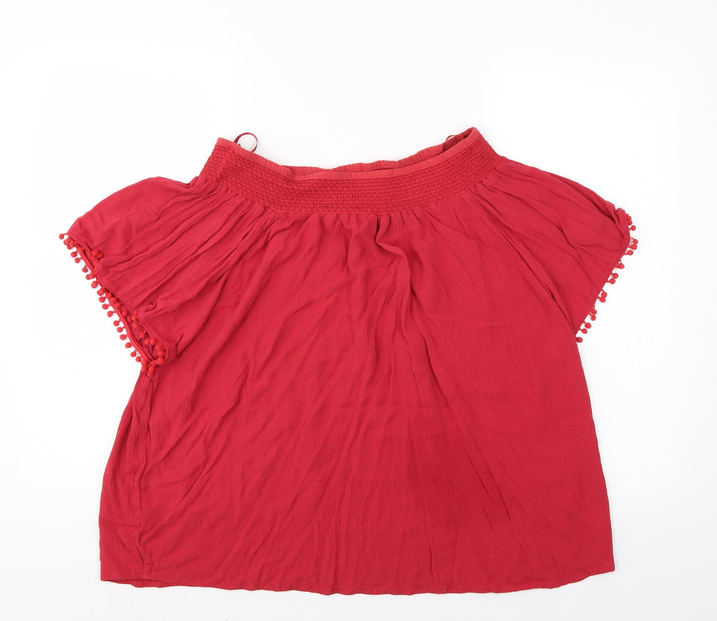 Peacocks Womens Red   Basic Blouse Size 16