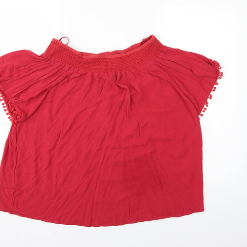 Peacocks Womens Red   Basic Blouse Size 16