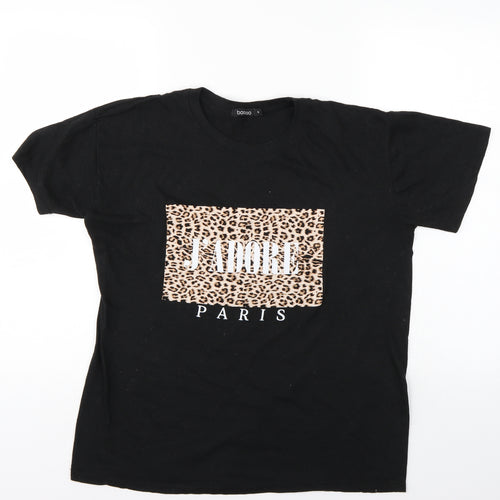 Boohoo Womens Black   Basic T-Shirt Size S