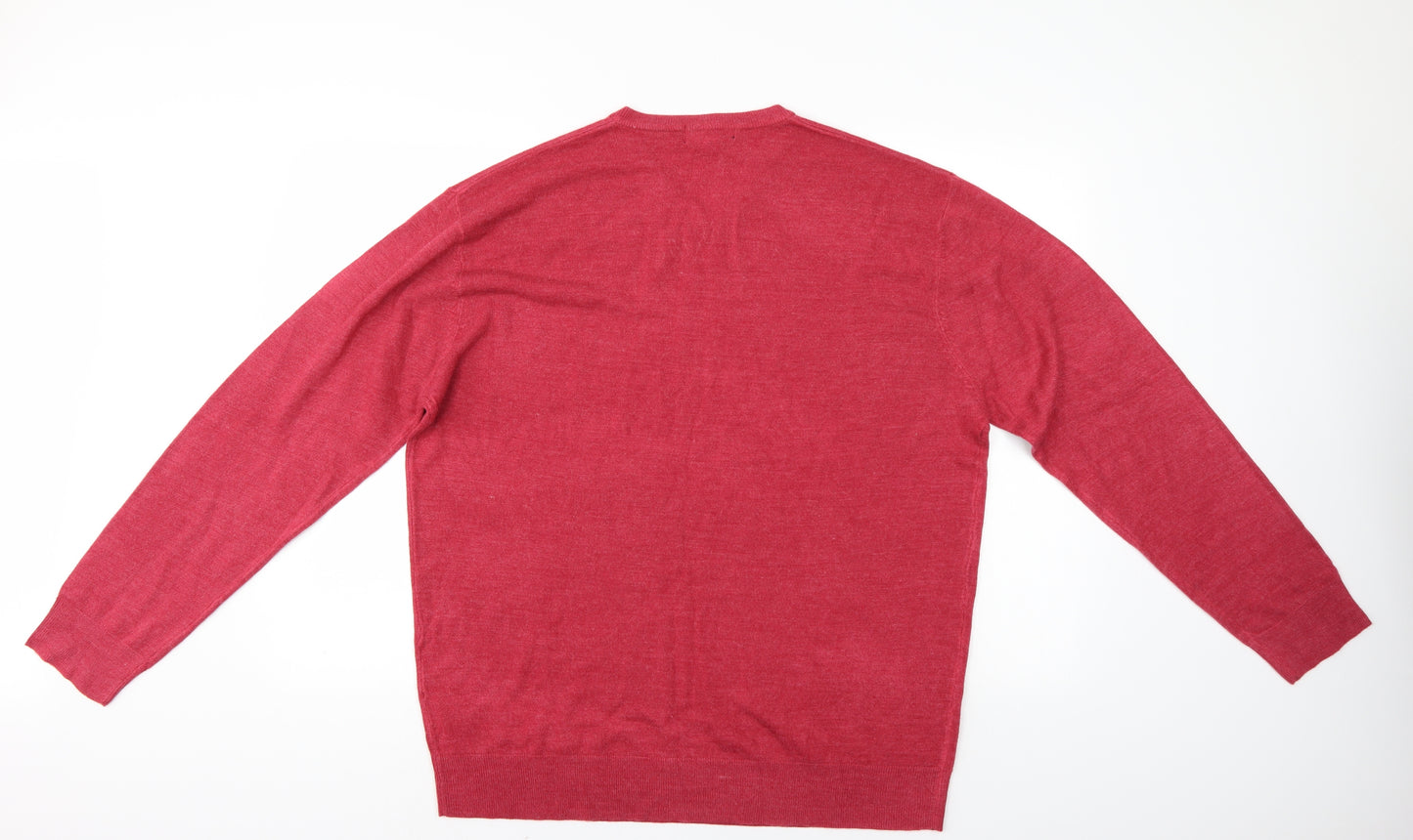 Thomas Nash Mens Red   Pullover Jumper Size XL