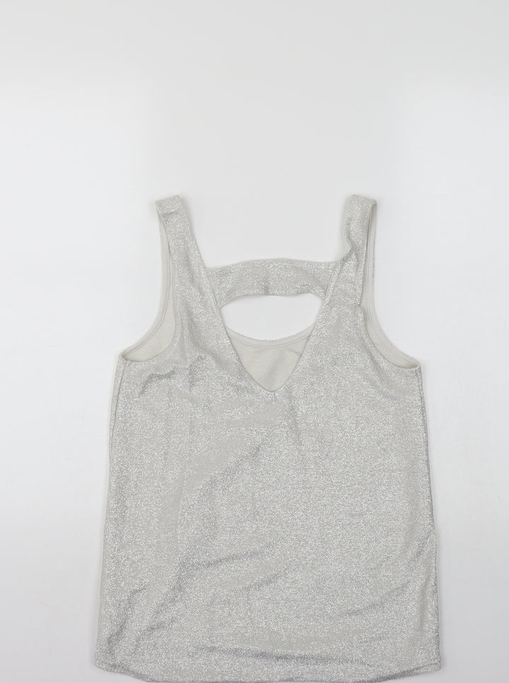NEXT Womens Silver Basic Blouse Size 6