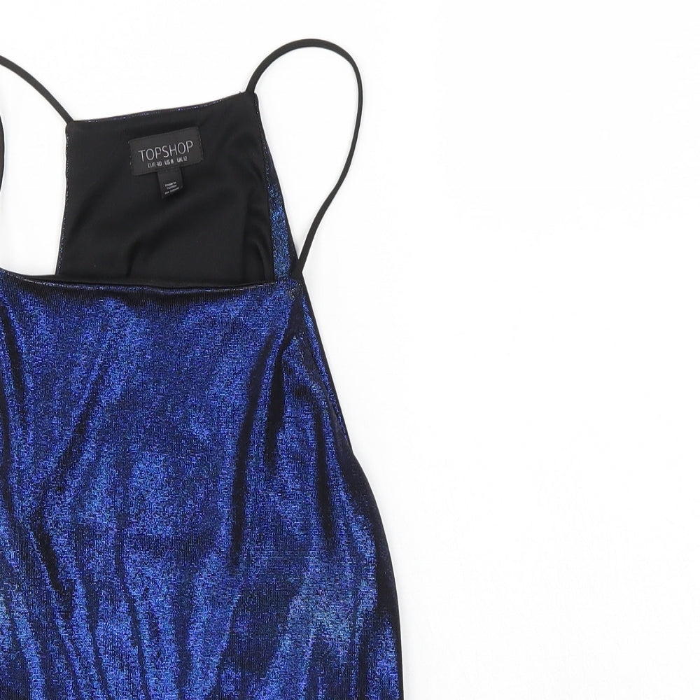 Topshop Womens Blue   Basic Tank Size 12