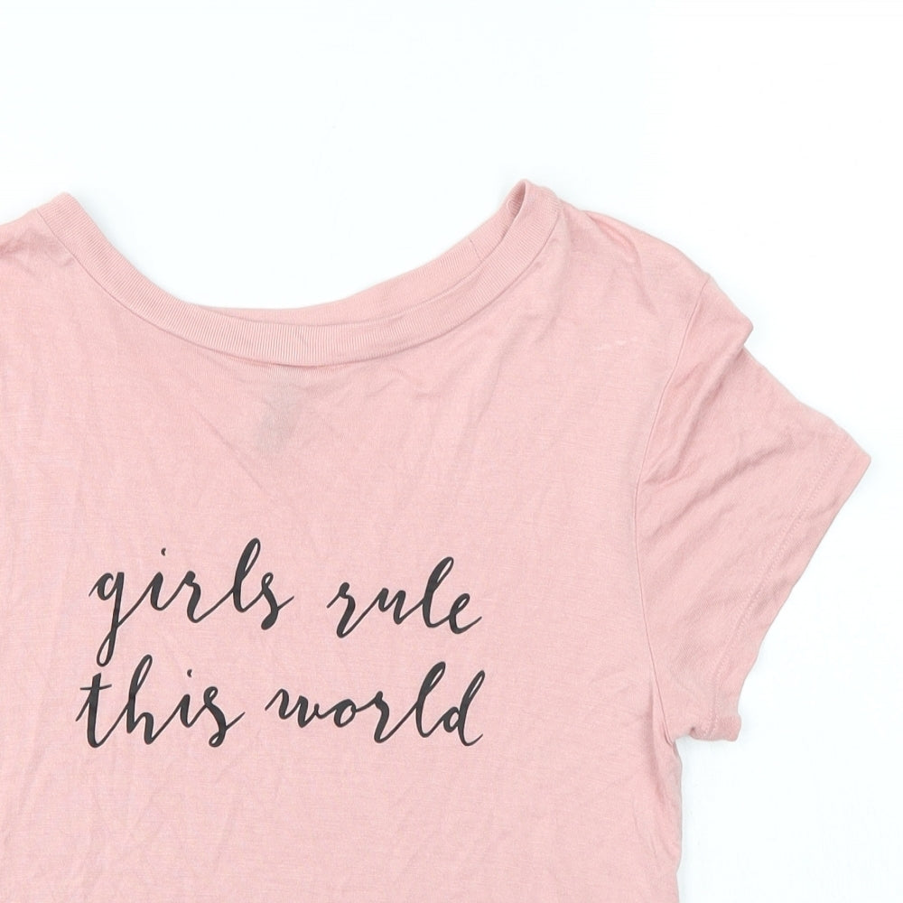 Divided Womens Pink   Basic T-Shirt Size XS