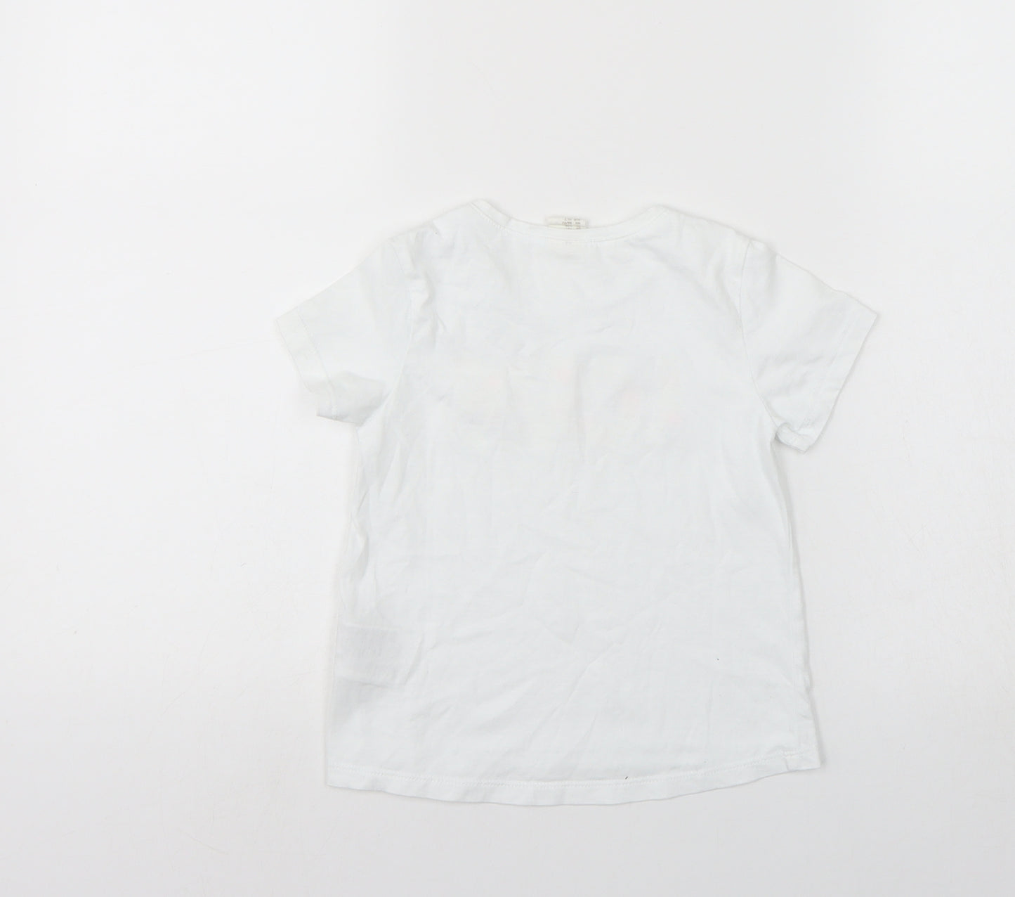 H&M Girls White   Basic T-Shirt Size 2-3 Years
