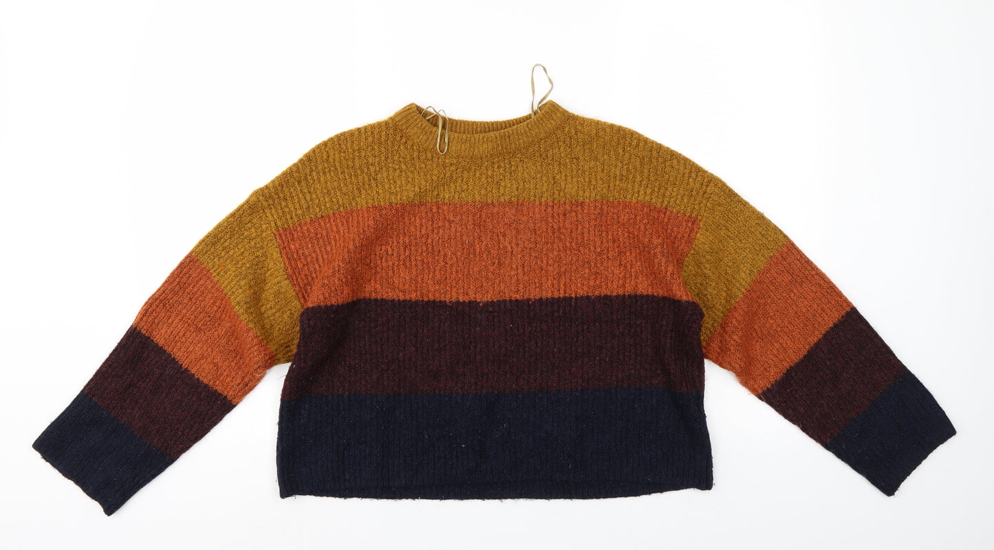 New Look Womens Multicoloured Striped  Pullover Jumper Size S  - cropped