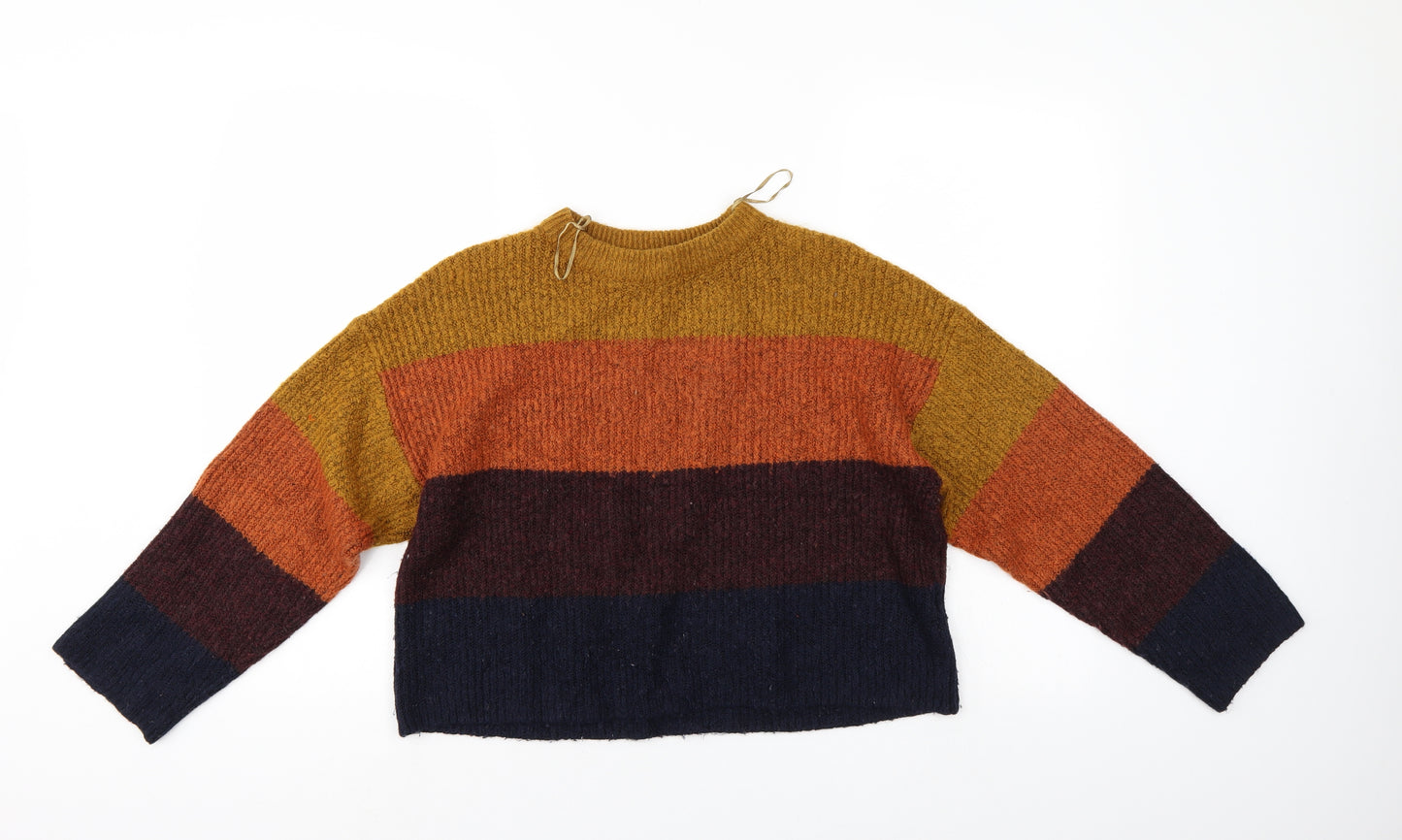 New Look Womens Multicoloured Striped  Pullover Jumper Size S  - cropped