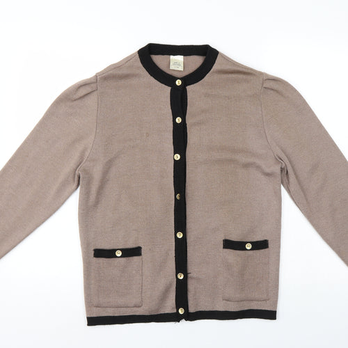 Preworn Womens Brown   Cardigan Jumper Size 12