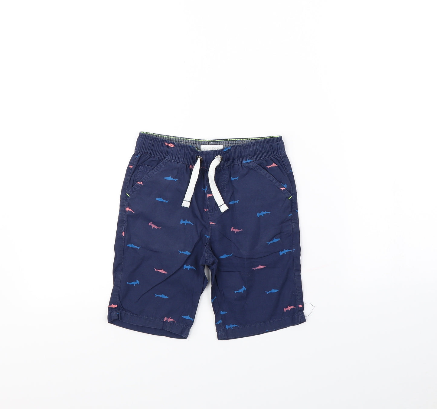 Blue Zoo Boys Blue Animal Print  Sweatpants Trousers Size 5 Years - Shark