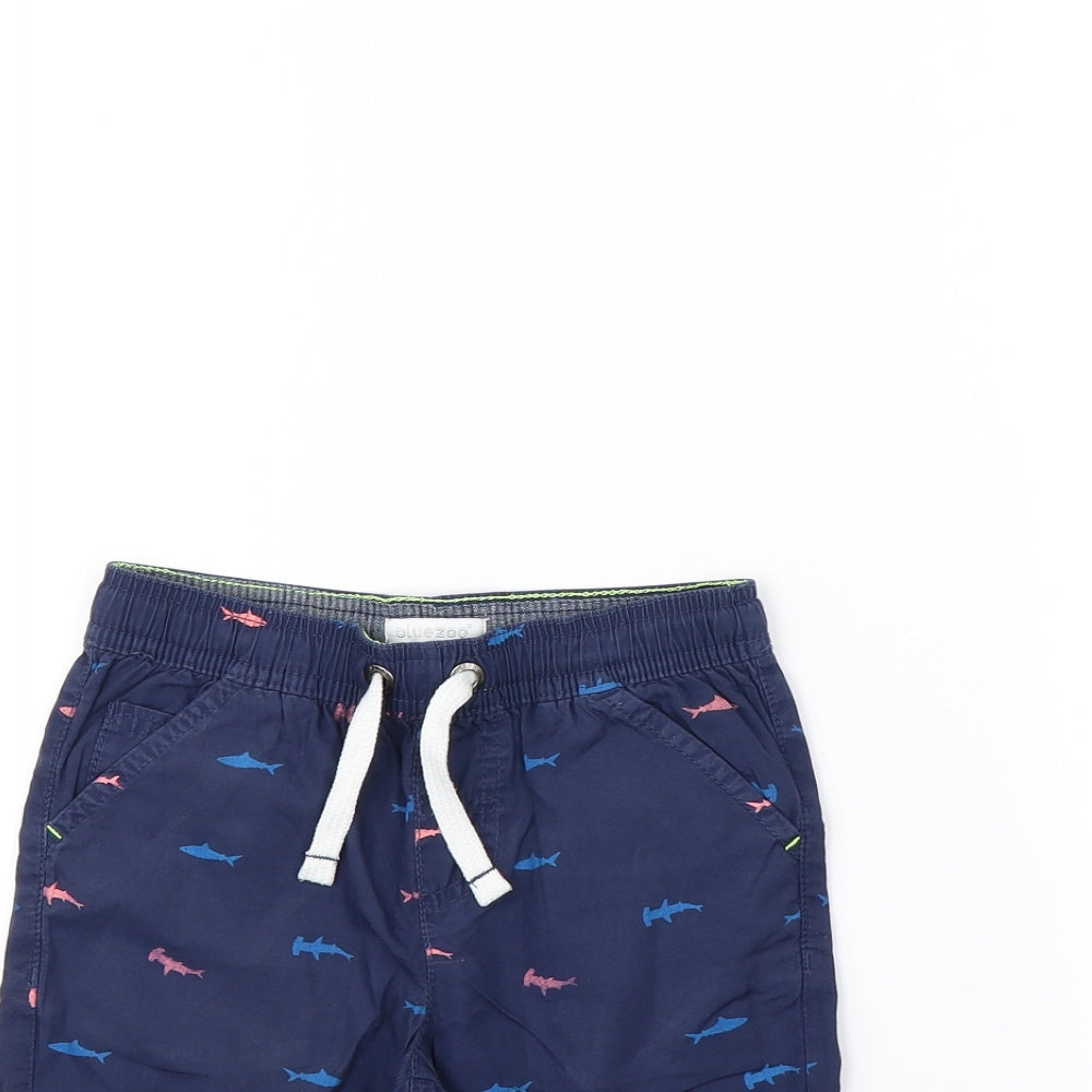 Blue Zoo Boys Blue Animal Print  Sweatpants Trousers Size 5 Years - Shark