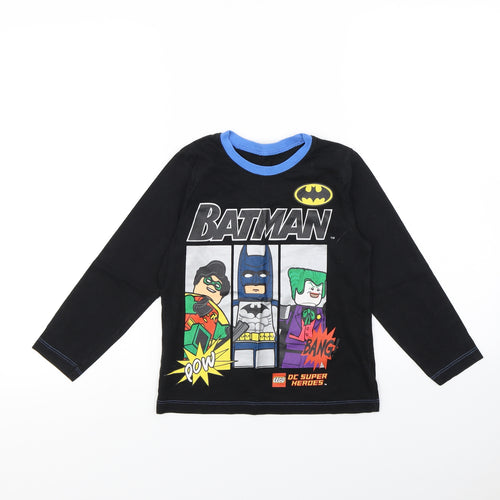 Preworn Boys Black   Basic T-Shirt Size 6 Years  - Batman