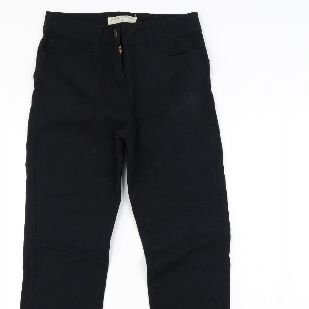 Papaya Womens Black   Straight Jeans Size 10 L29 in