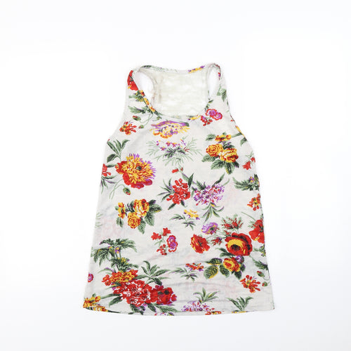 Preworn Womens Grey Floral  Basic Tank Size S