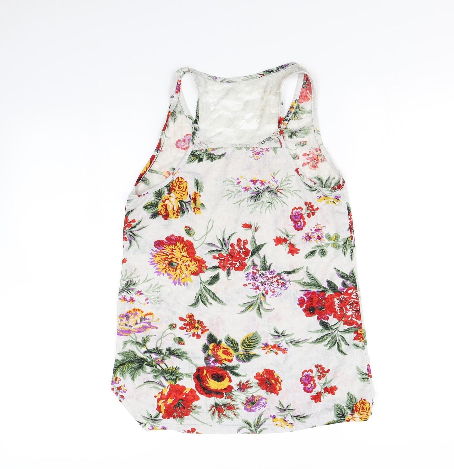 Preworn Womens Grey Floral  Basic Tank Size S