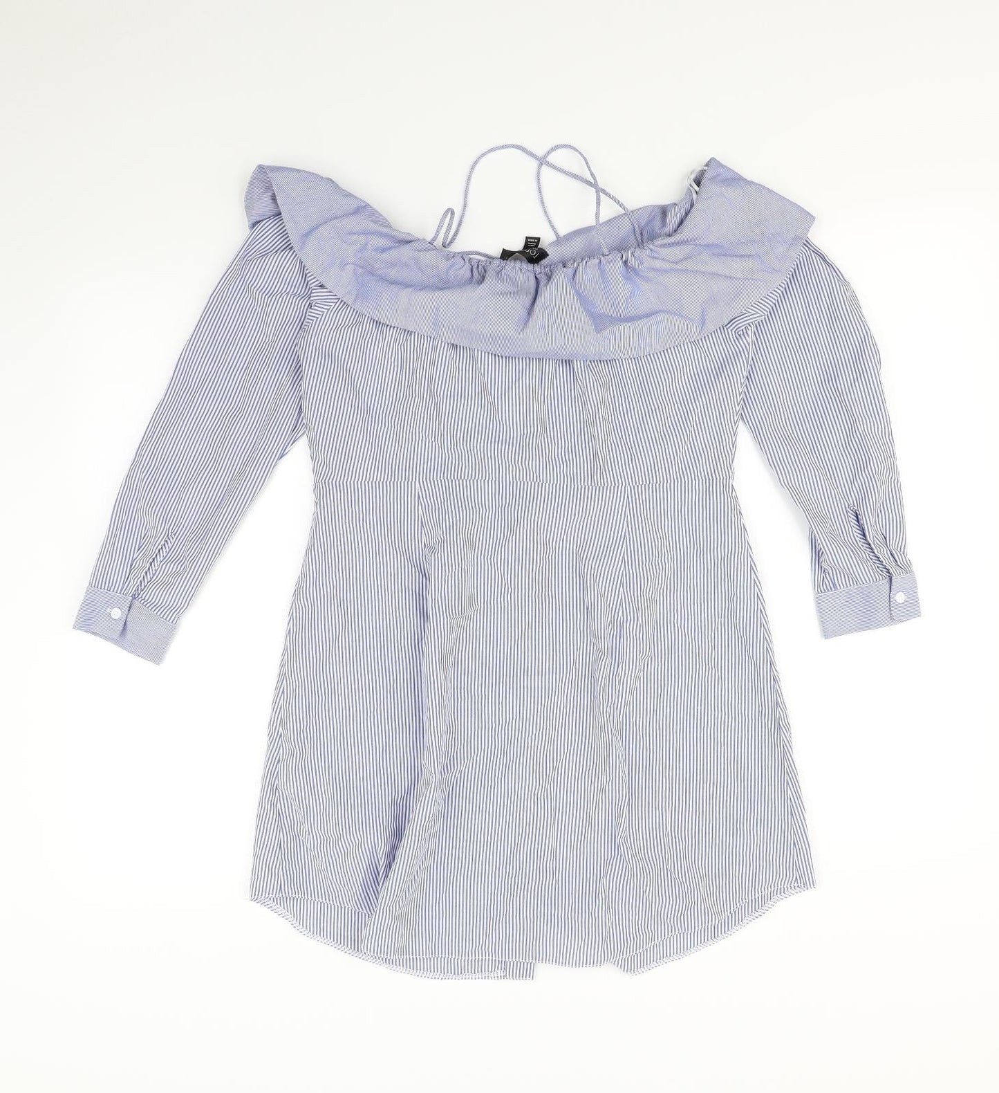 Topshop Womens Blue Striped  Mini  Size 12