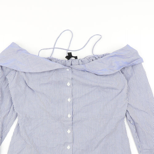Topshop Womens Blue Striped  Mini  Size 12