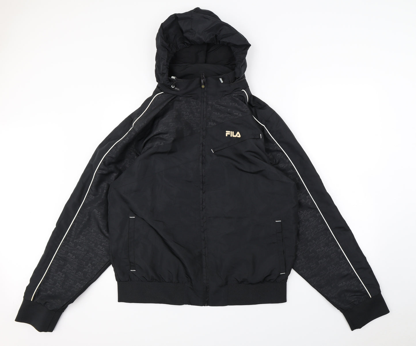 FILA Mens Black   Rain Coat Coat Size XL