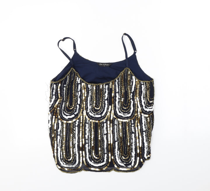 Miss Selfridge Womens Blue Basic Tank Size 10