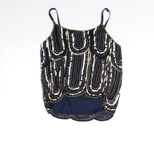 Miss Selfridge Womens Blue   Basic Tank Size 10