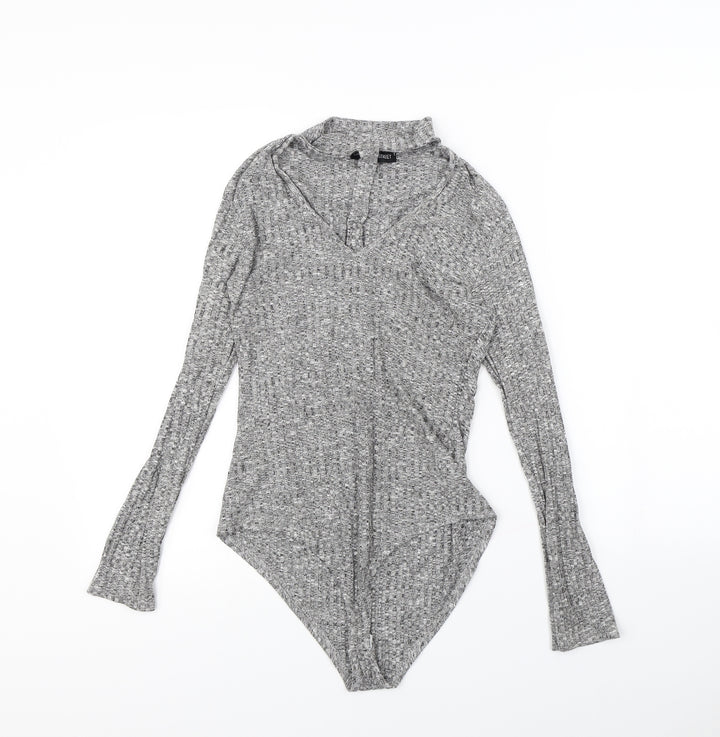 Daisy Street Womens Grey Bodysuit One-Piece Size 10