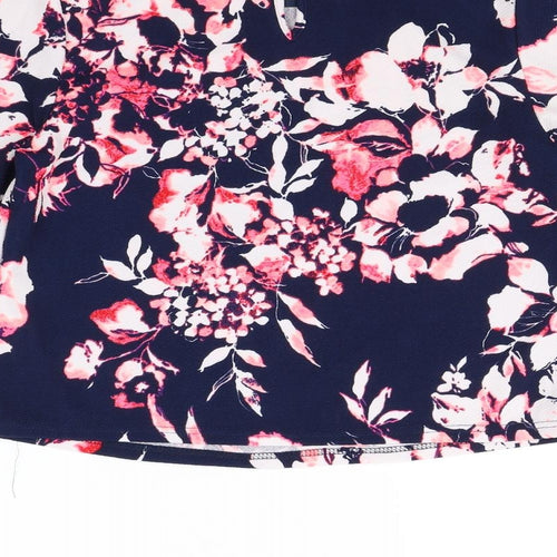 New Look Womens Blue Floral  Camisole Blouse Size 10