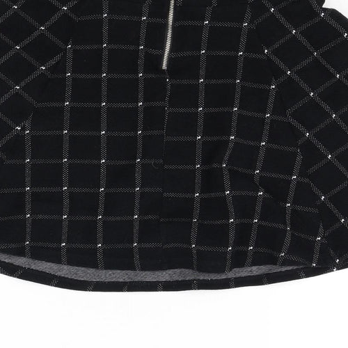 Divided Womens Black Plaid  Flare Skirt Size S