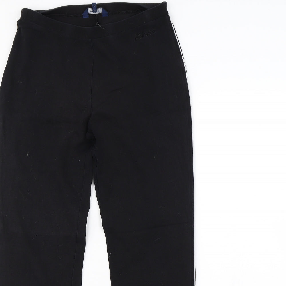 Maine New England Womens Black   Trousers  Size 12 L28 in