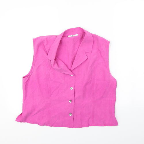 PLanet Womens Pink   Basic Button-Up Size 16