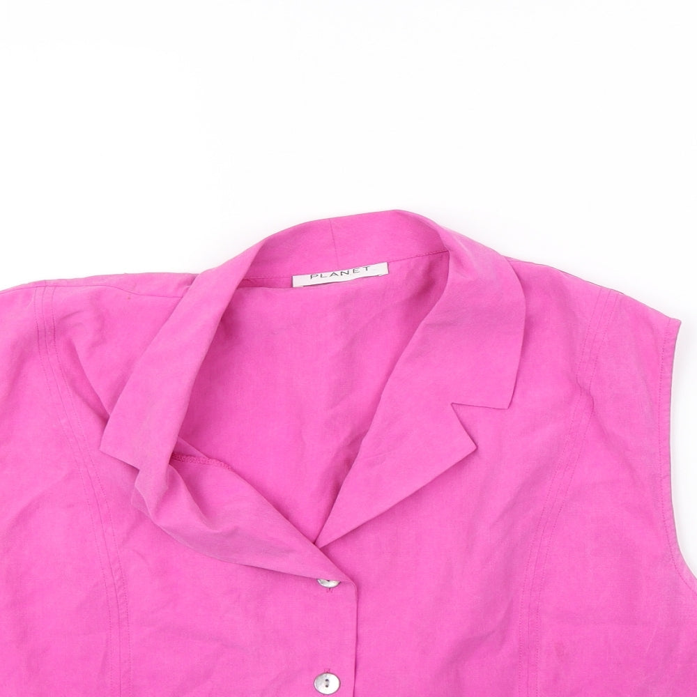 PLanet Womens Pink   Basic Button-Up Size 16