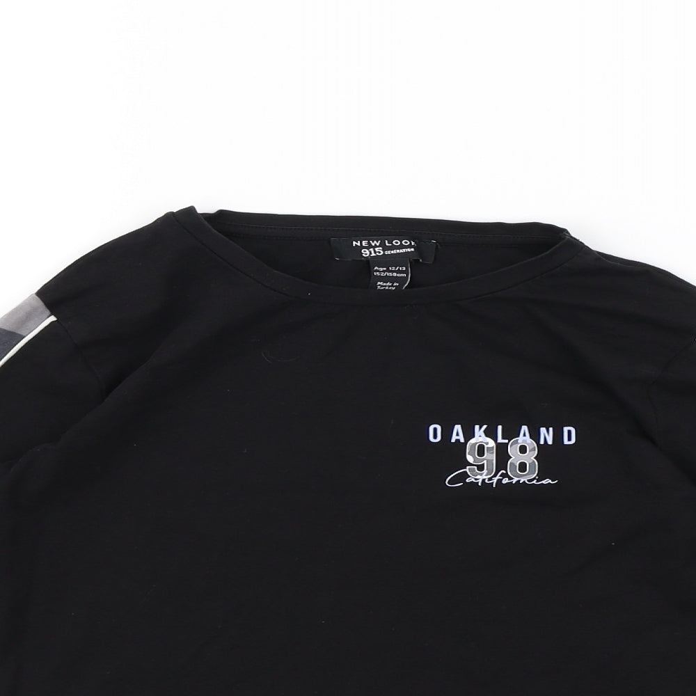 New Look Girls Black   Basic T-Shirt Size 12 Years