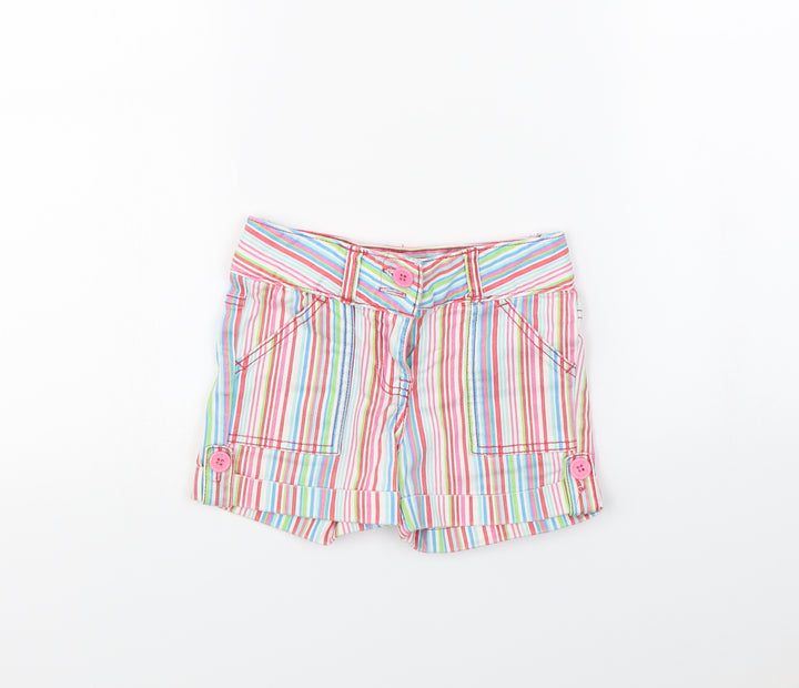 Fun Spirit Girls Multicoloured Striped  Bermuda Shorts Size 6 Years