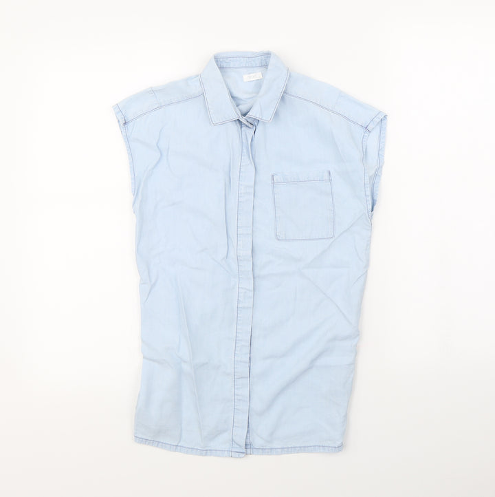 NEXT Girls Blue Basic Button-Up Size 7 Years
