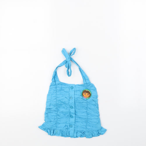 Dora the Explorer Girls Blue   Cropped Tank Size 5 Years  - Dora The Explorer